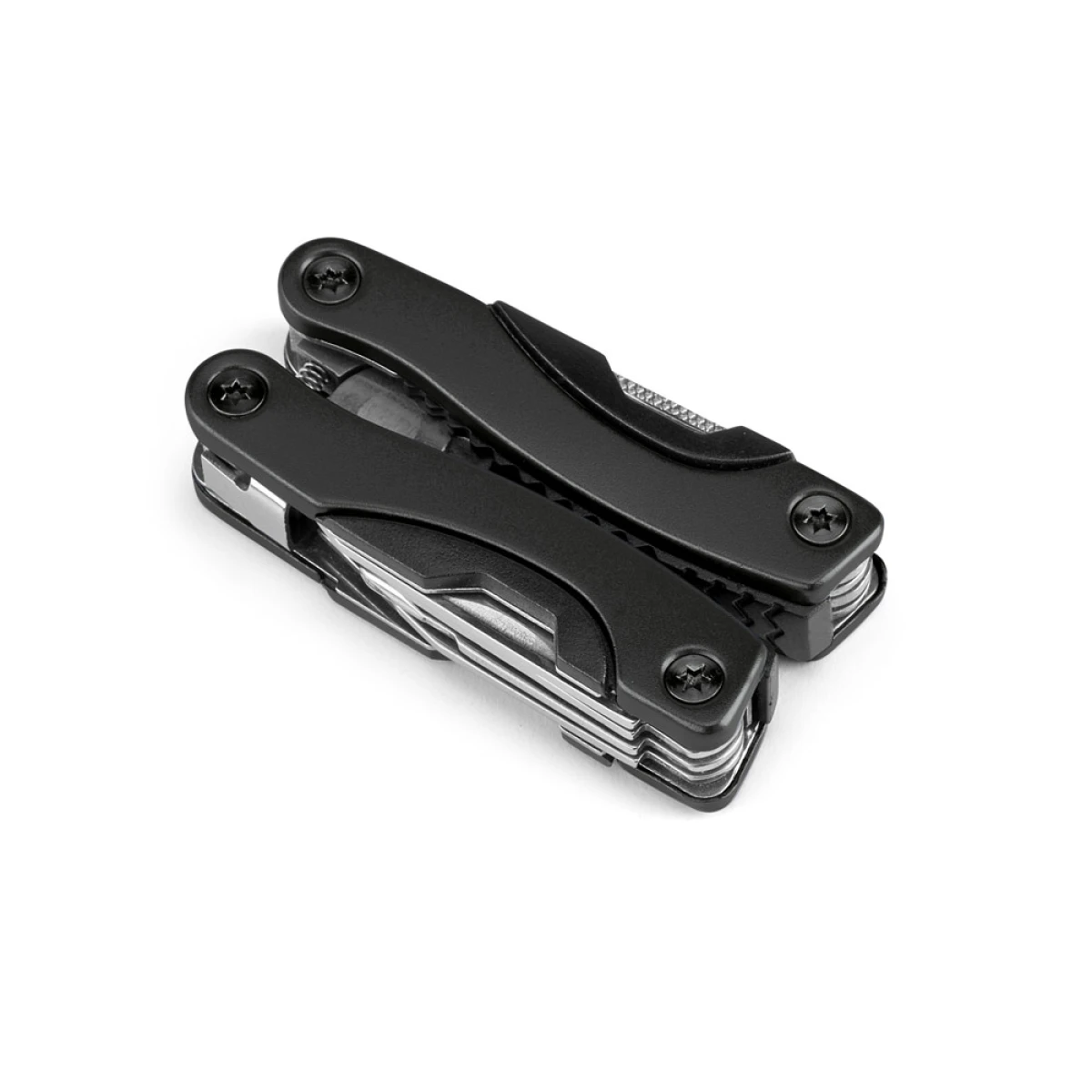 Mini alicate multifunções em aço inox e alumínio com 9 funções