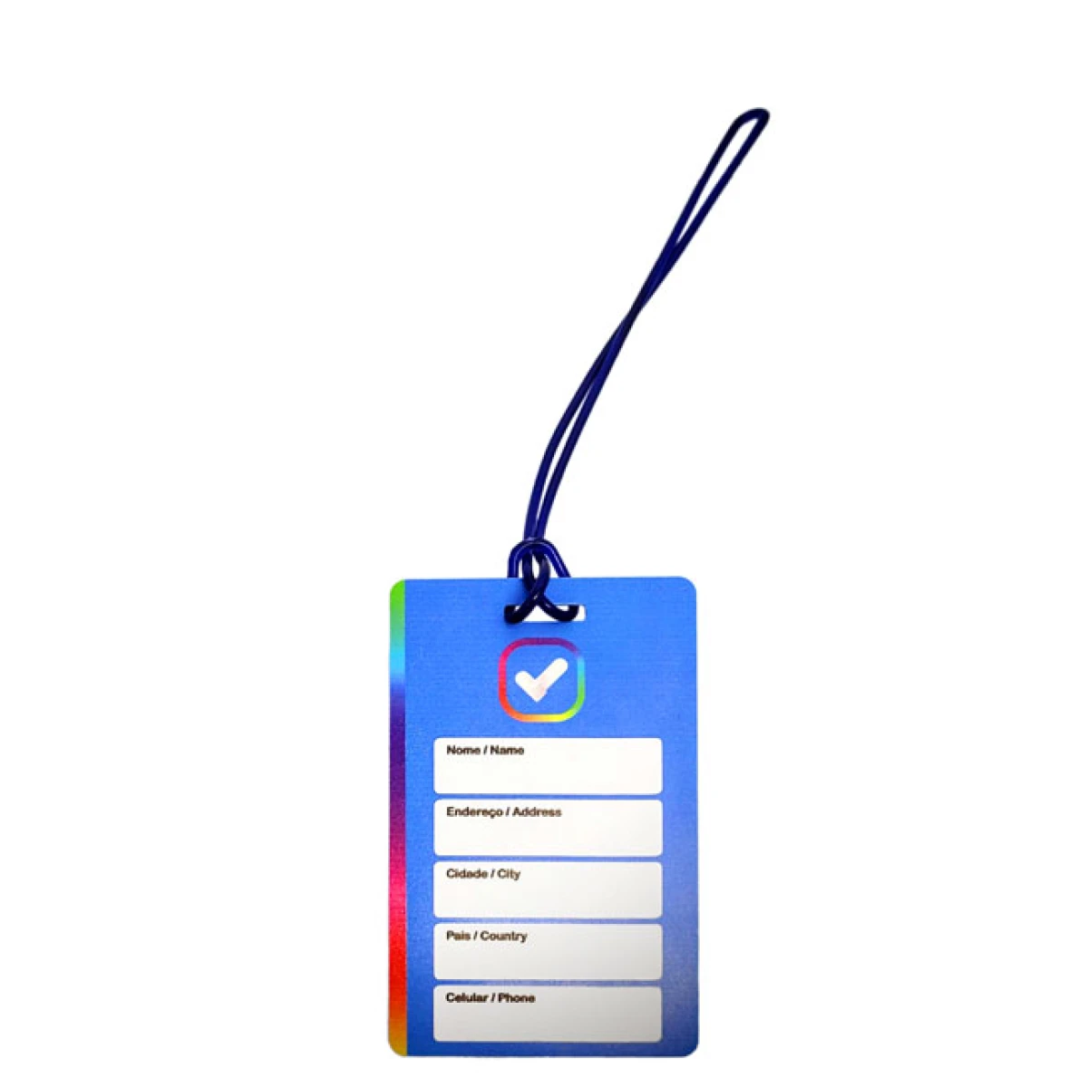 tag identificador para mala 54x94mm