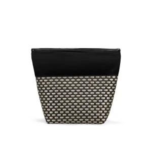Necessaire em Pvc e Couro Sintético - Premium - Preto/Xadrez