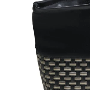 Necessaire em Pvc e Couro Sintético - Premium - Preto/Xadrez